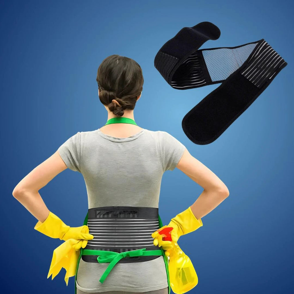 BackGuard Premium Back Pain Support Belt | Targeted Compression Relief - for Lower Back Strain - Herniated Discs and Posture Improvement Bowlift by Bowlift