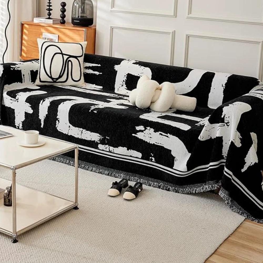Brushstroke Art Sofa Cover by Casa & Beyond