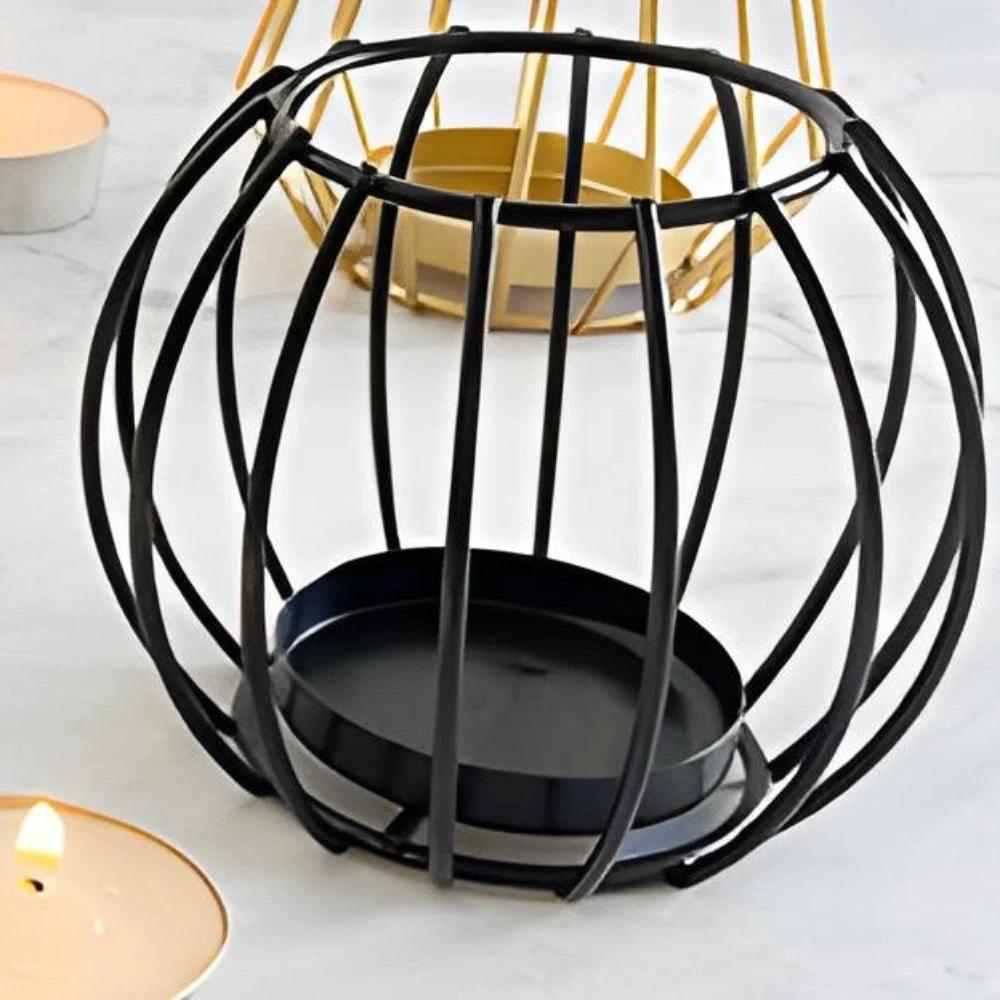 Wireframe Sleek Iron Candle Holder by Casa & Beyond