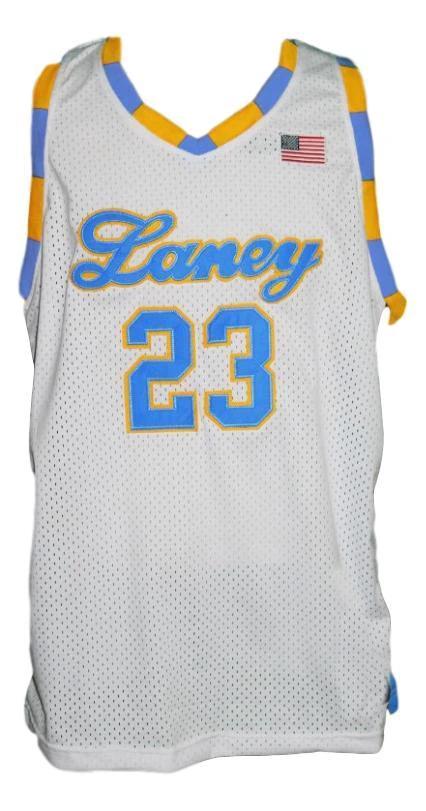 Michael Jordan Jersey #23 Laney High School Basketball White by My store basketball