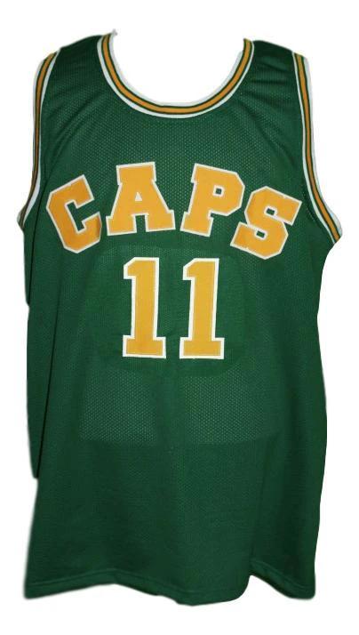 Larry Brown Jersey #11 Washington Caps Retro Aba Basketball Green by My store basketball