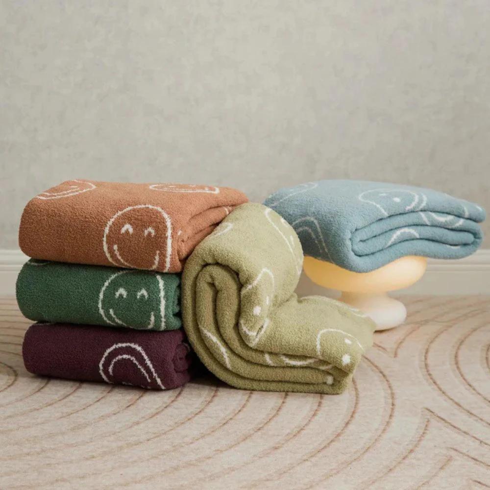 Smiley Face Plush Blanket by Casa & Beyond