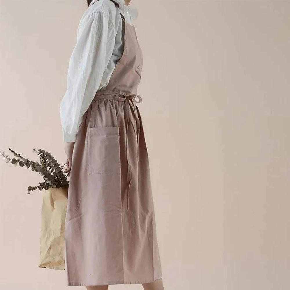 Multipurpose Cotton Apron With Pockets by Casa & Beyond
