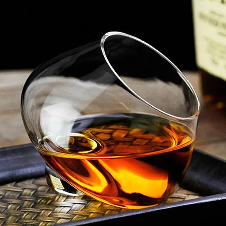 Belly Whiskey and Beer Glass - Rotating Tumbler for Cocktails, Wine and other Drinks Bowlift by Bowlift