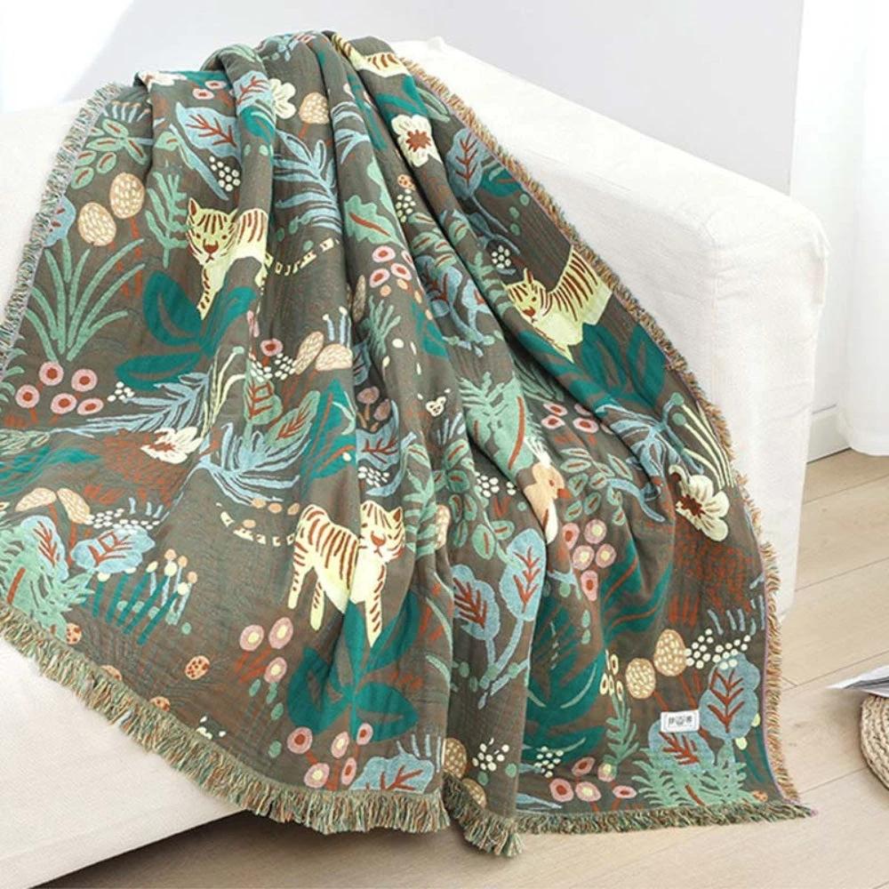 Tiger's Lair Reversible Blanket by Casa & Beyond