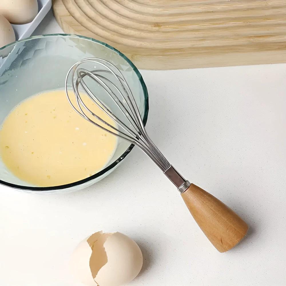 Mini Whisk with Wooden Grip by Casa & Beyond