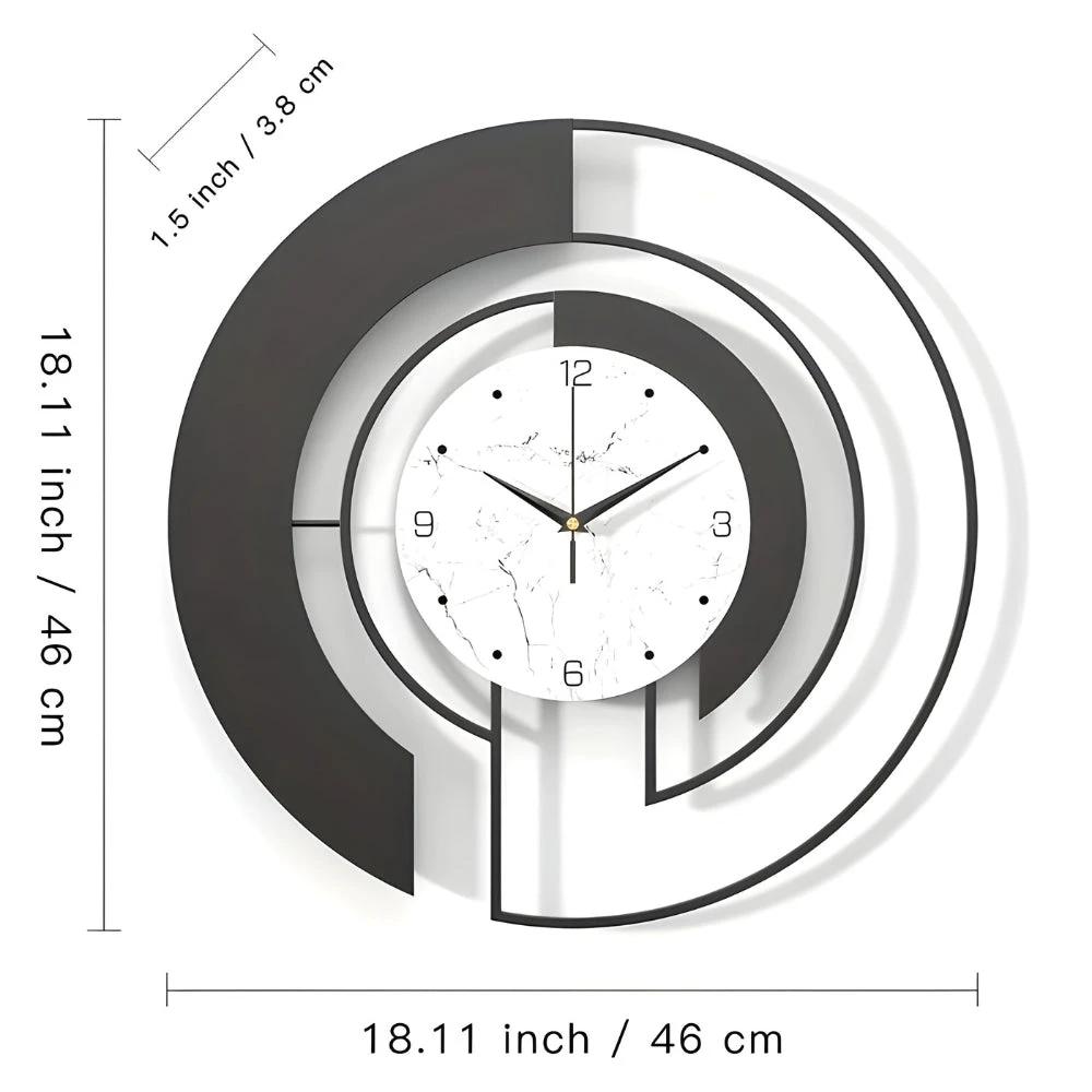 Quiet geometric wall clock with peaceful run for tranquil spaces Bowlift by Bowlift