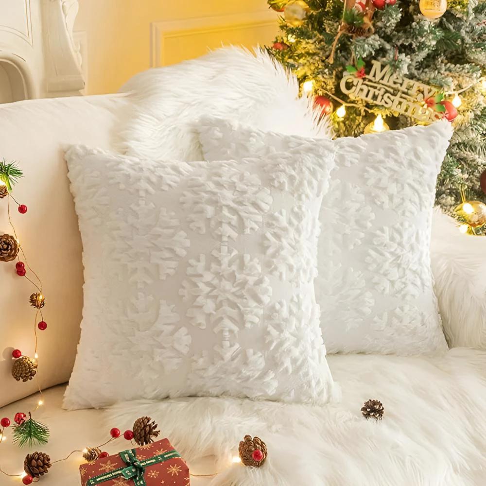 Snowflake Bliss Cushion Covers by Casa & Beyond