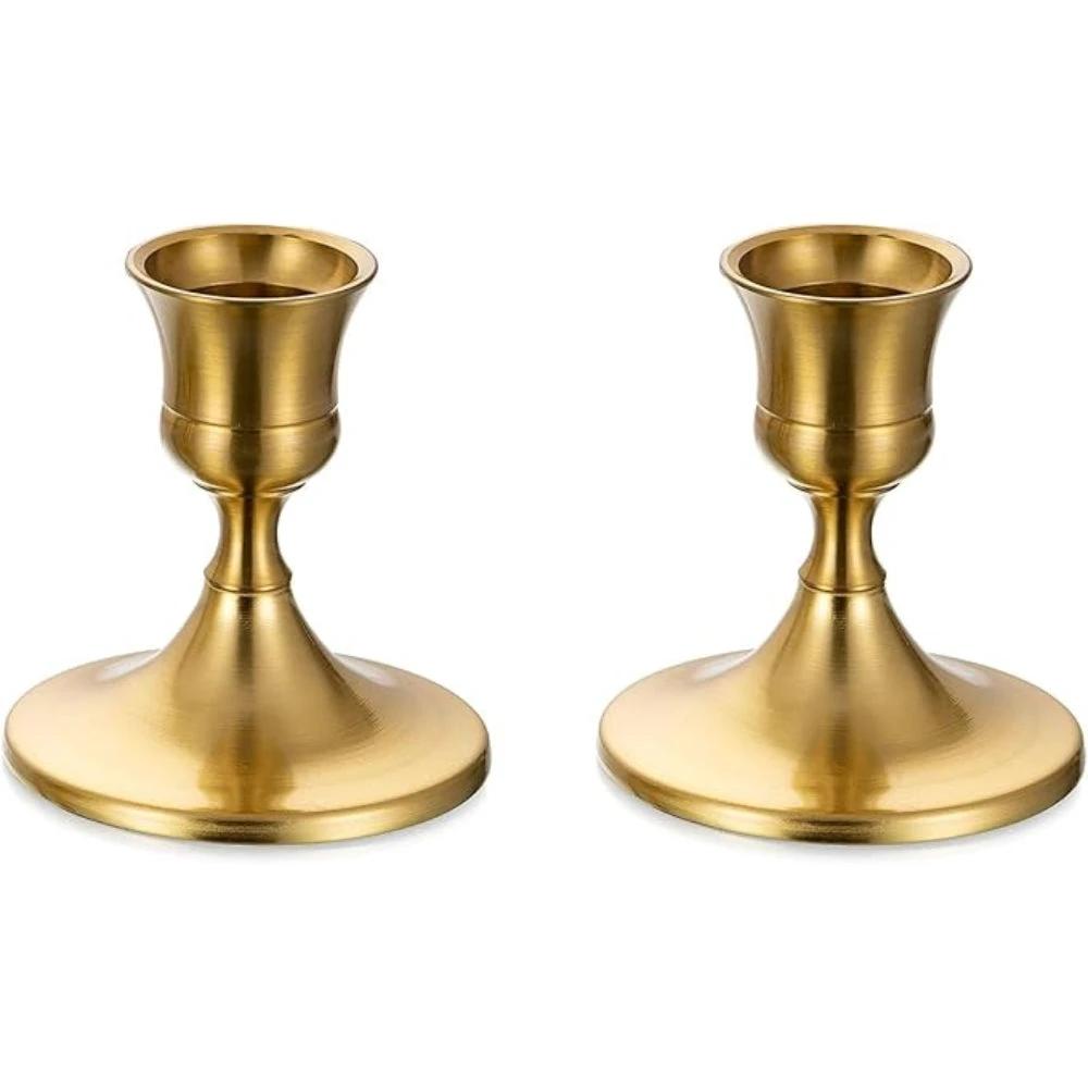 Shimmering Vintage Candle Holder | 2pc Set by Casa & Beyond