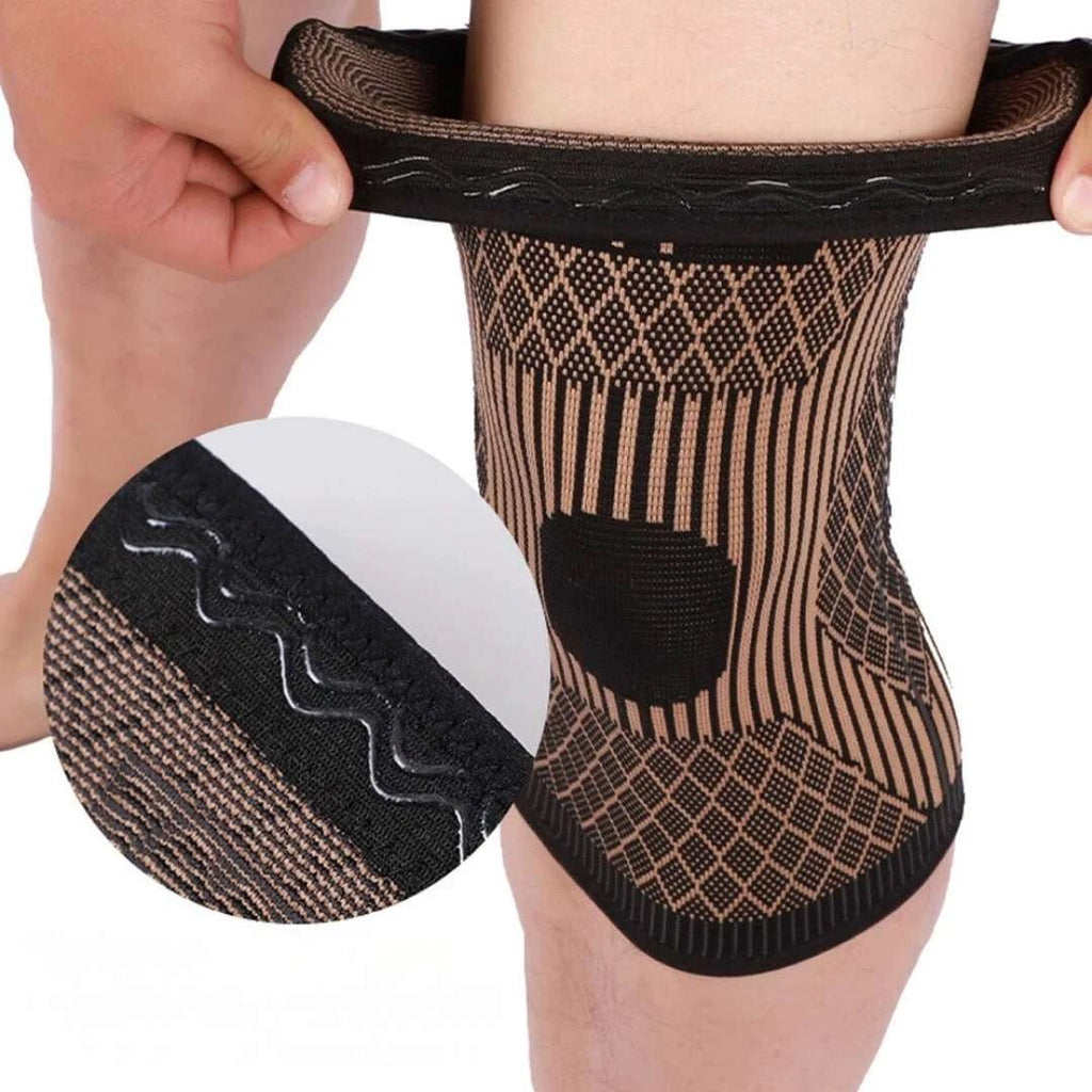 CopperFlex Knee Compression Sleeve | for Pain Relief - Support - Mobility - perfect for Athletes, Arthritis, Seniors, and Injury Recovery Bowlift by Bowlift