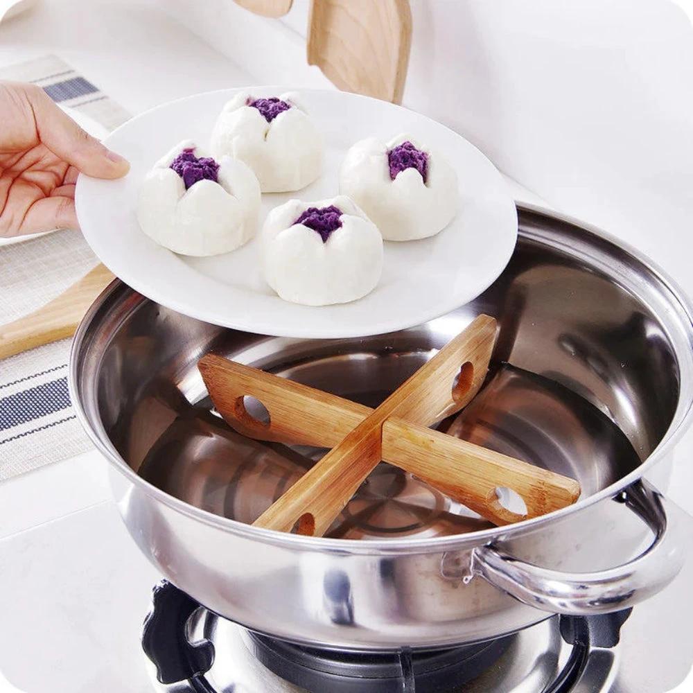 Bamboo Pot Stand & Steam Rack by Casa & Beyond