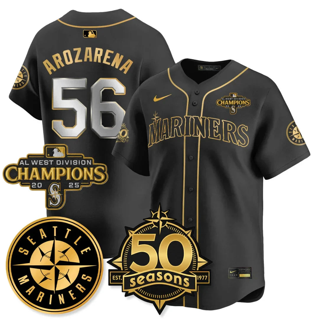 SEA Vapor Premier Limited Jersey - 50th Anniversary & AL West Division Champions - All Stitched by Digigearus
