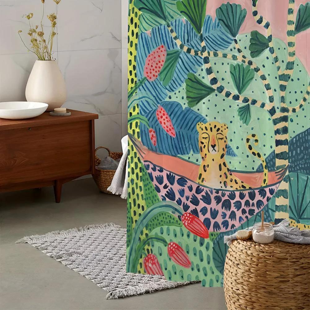 Tropical Cheetah Shower Curtain by Casa & Beyond