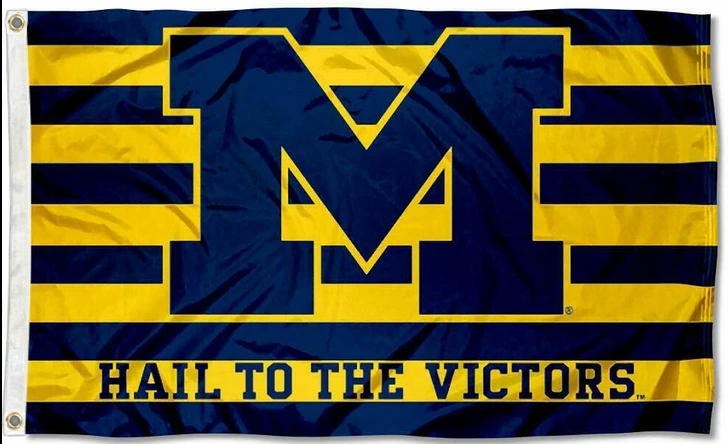 Michigan Wolverines Flag-3x5 FT NCAA University of Michigan Banner-100% polyester by flagsshop