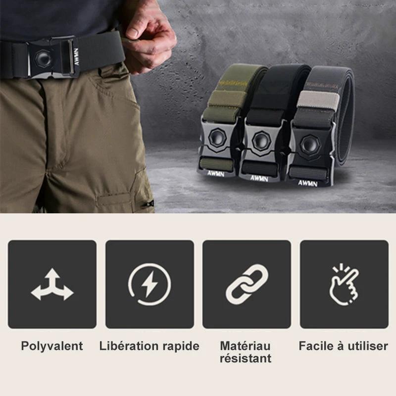 Tactical belt with automatic buckle by Bowlift