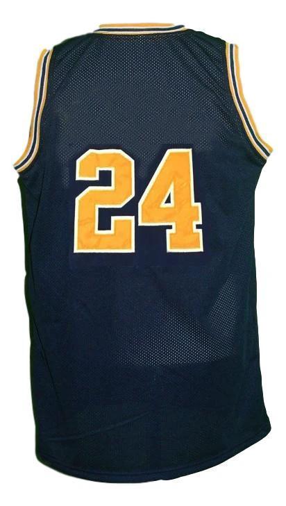 Jimmy King Jersey #24 Michigan College Retro Basketball Sewn Navy Blue by My store basketball