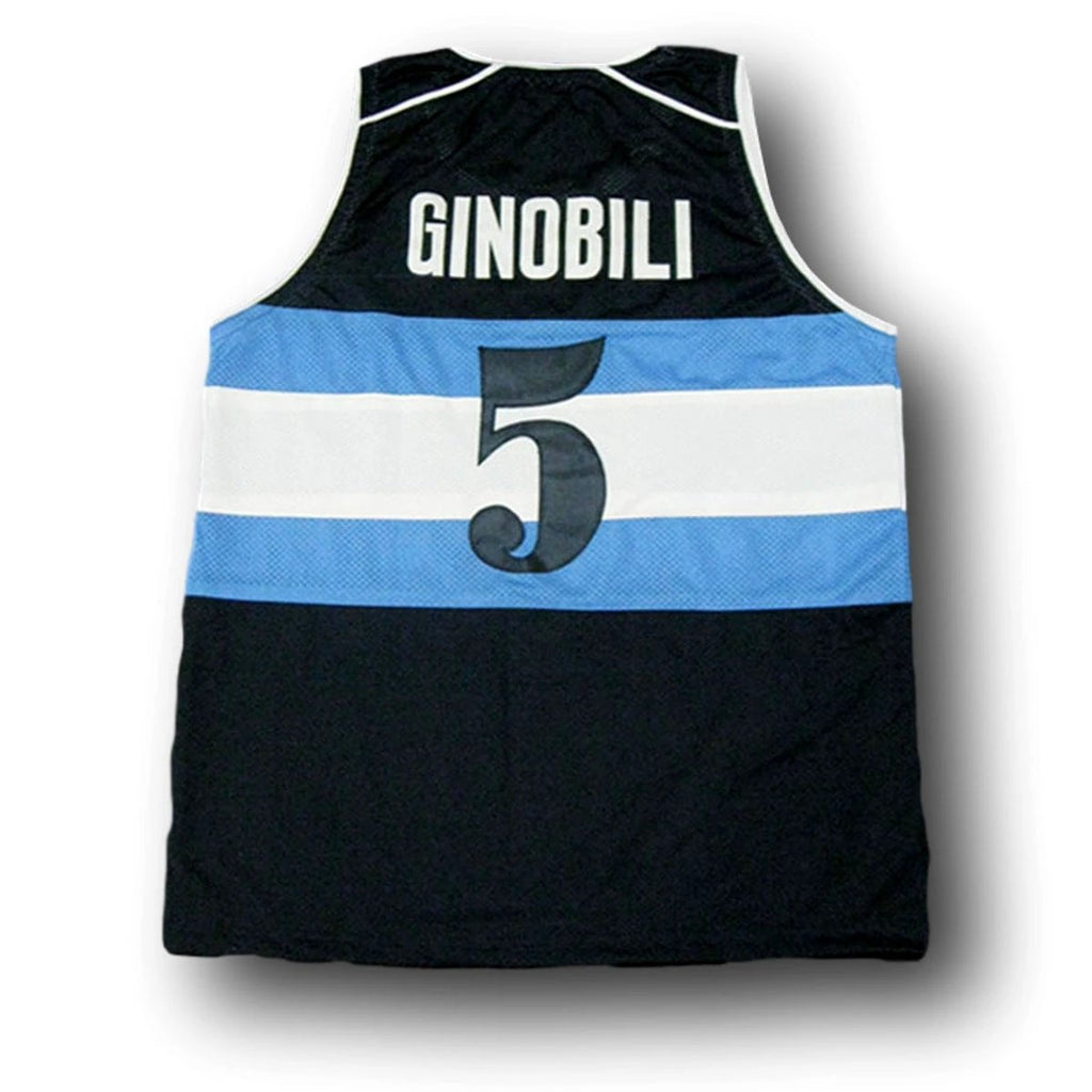 Manu Ginobili Jersey #5 Visa Team Argentina Basketball Navy Blue by My store basketball