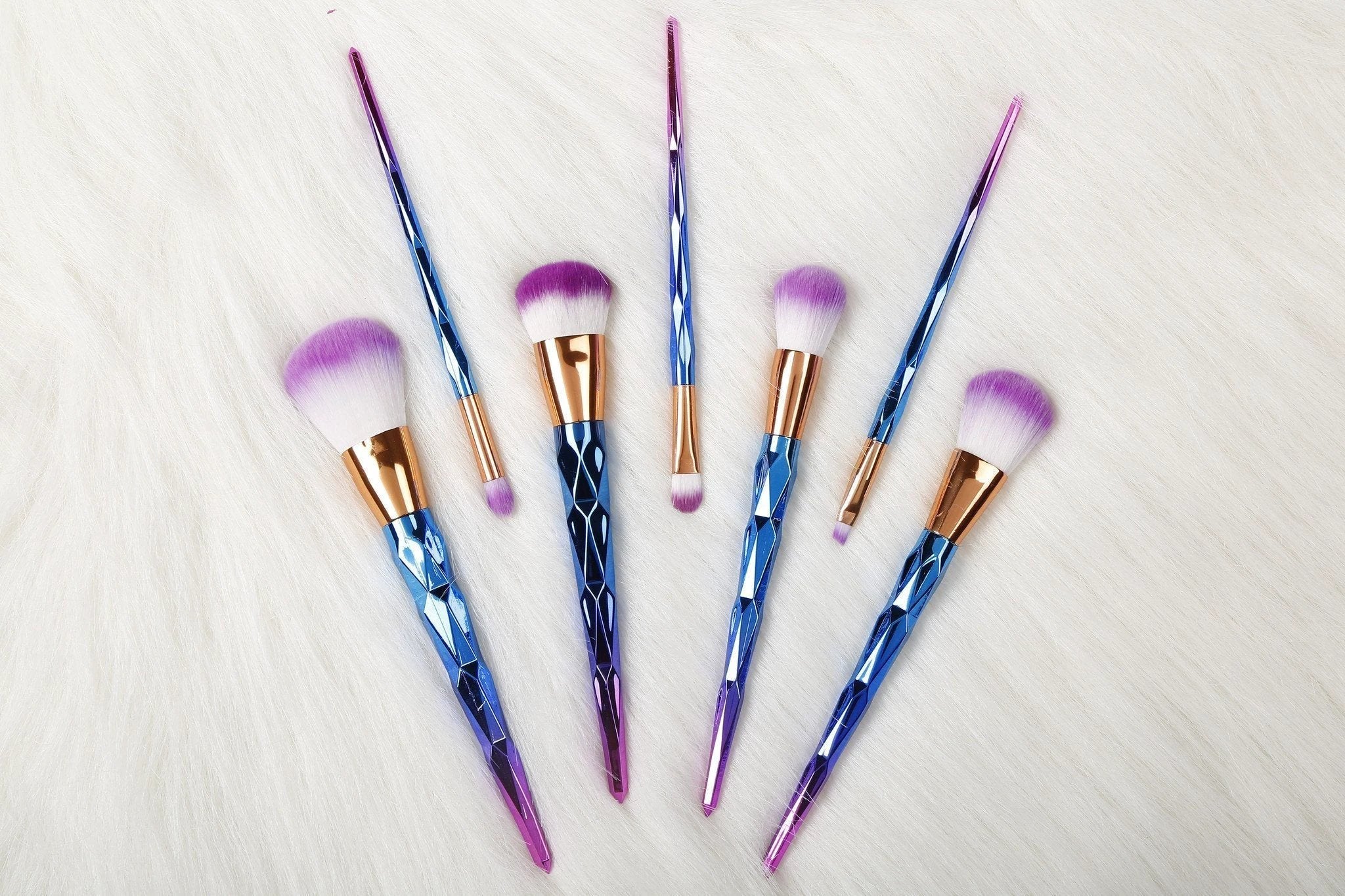 Rainbow Unicorn Brushes - 7 Piece Set by Bowlift