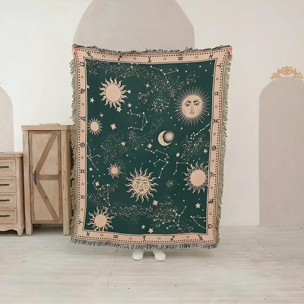 Sun Moon Stars Celestial Blanket by Casa & Beyond