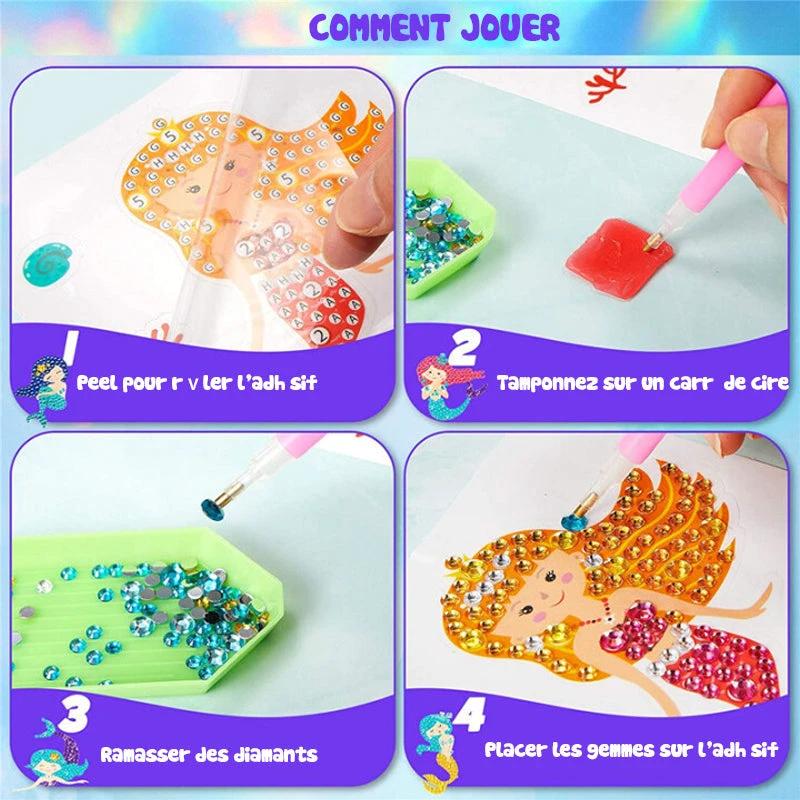 Crystal painting stickers for kids by Bowlift