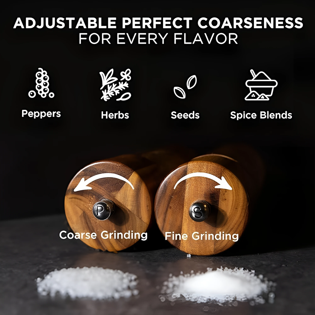 Minimalist Wooden Spice Grinders by Casa & Beyond