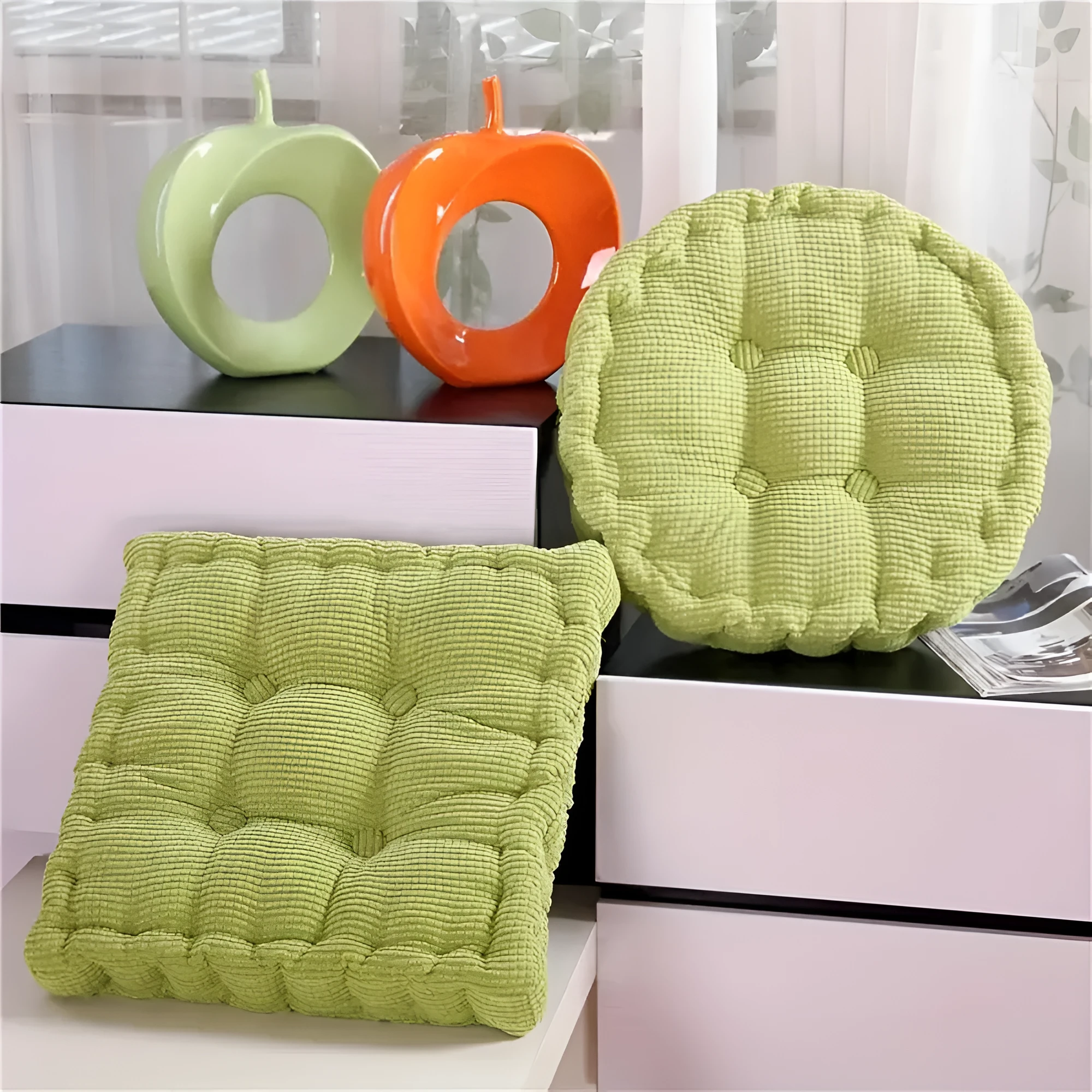 Stackable Corduroy Chair Cushions by Casa & Beyond