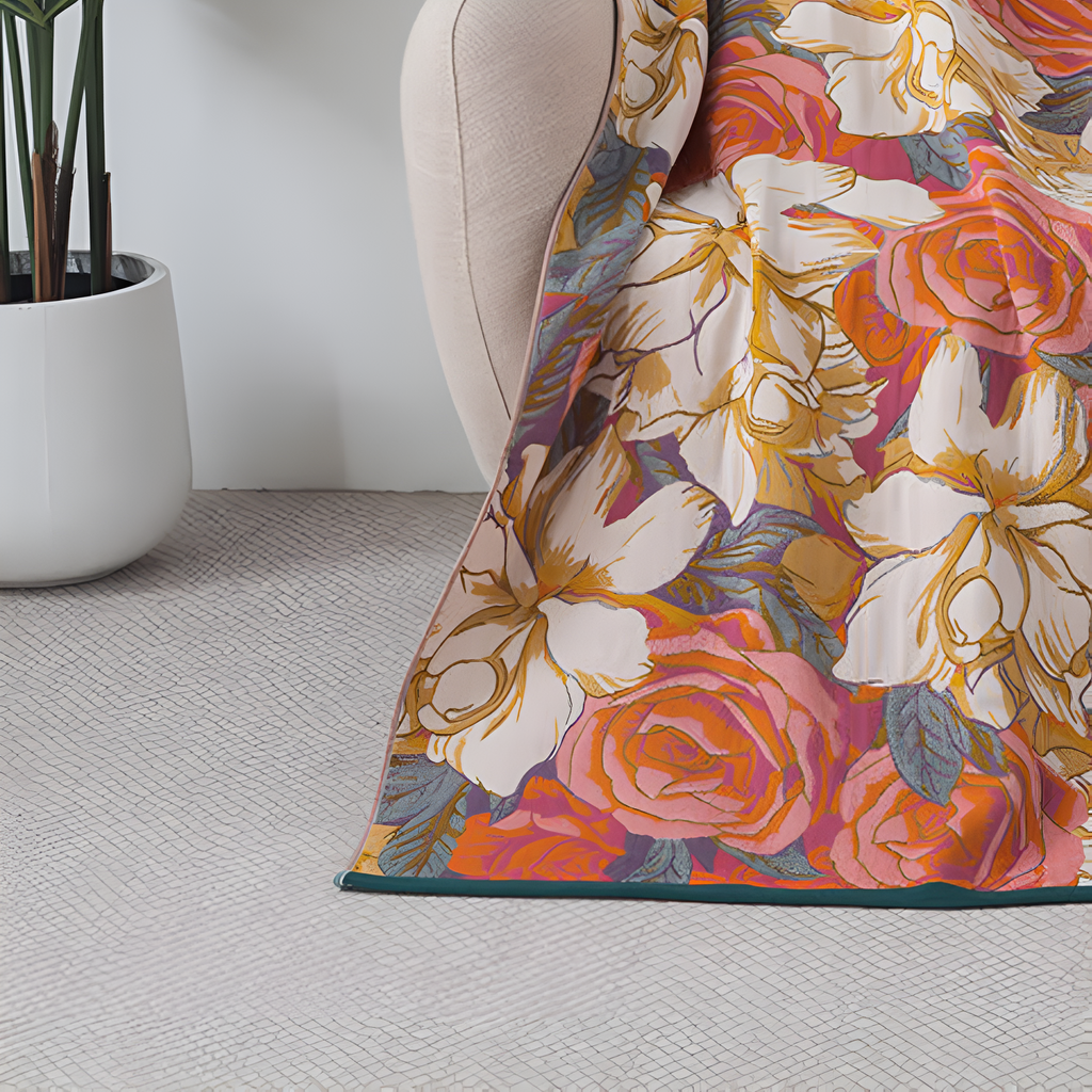 Serene Rose Cotton Bath Towel by Casa & Beyond