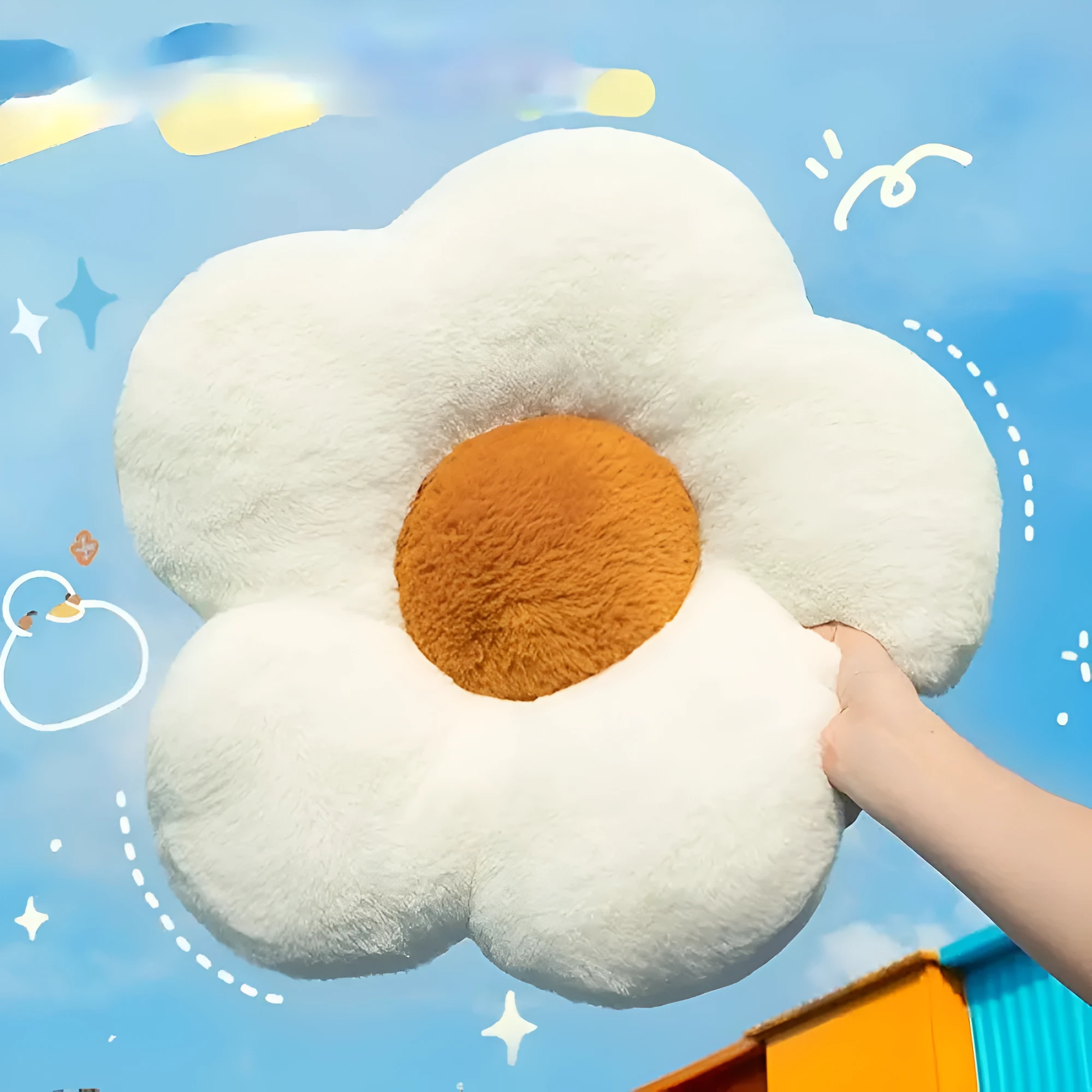 Plush Flower Seating Cushion by Casa & Beyond