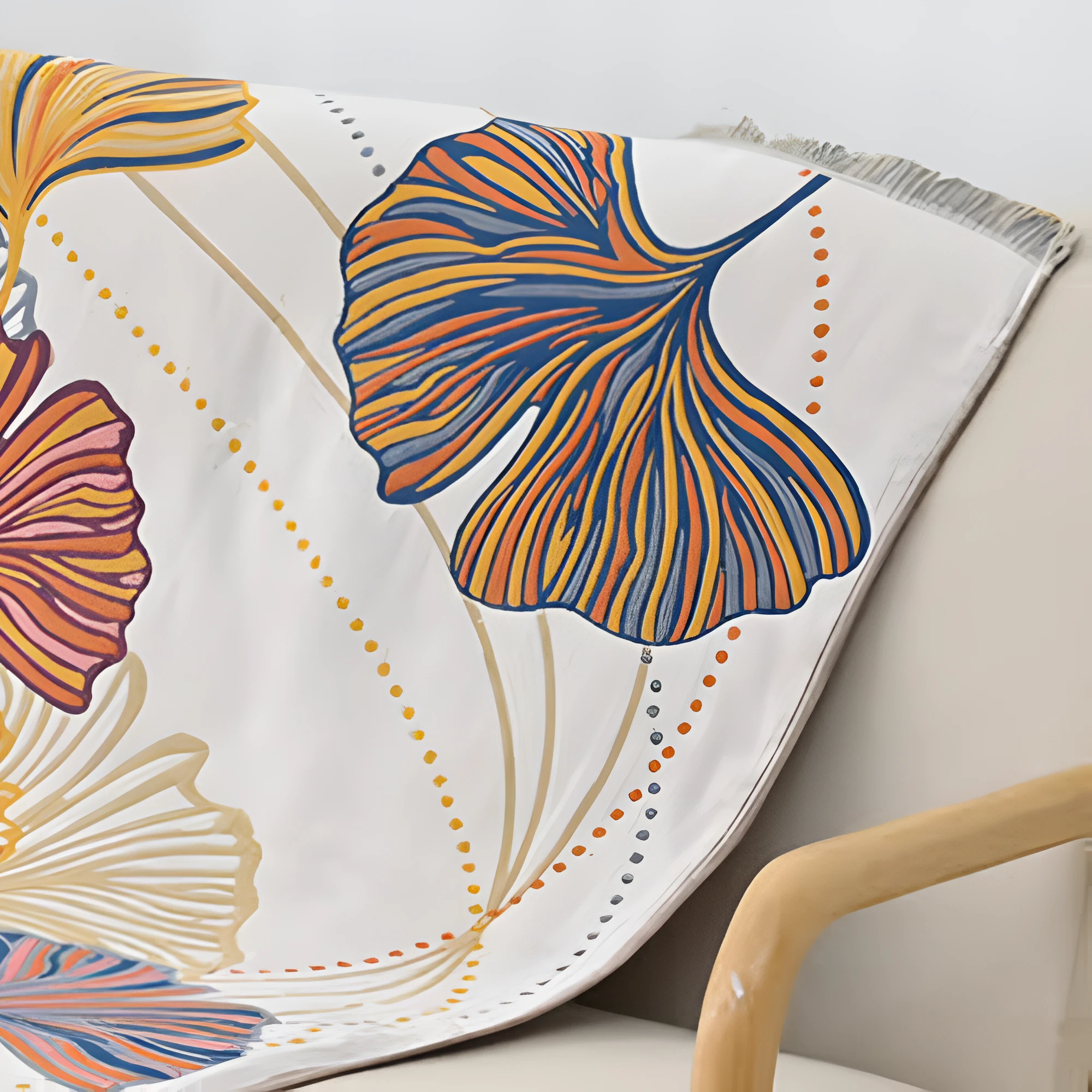 Absorbent Ginkgo Leaf Bath Towel by Casa & Beyond