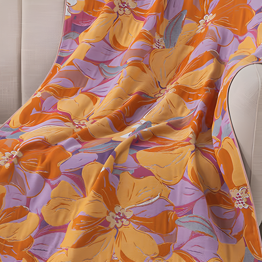 Blooming Beauty Cotton Bath Towel by Casa & Beyond