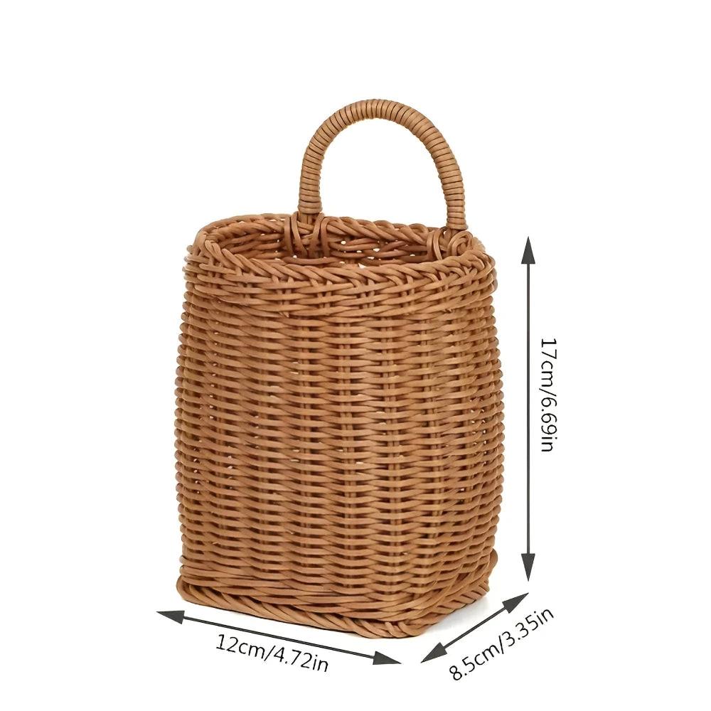 Willow Rattan Woven Storage Basket by Casa & Beyond