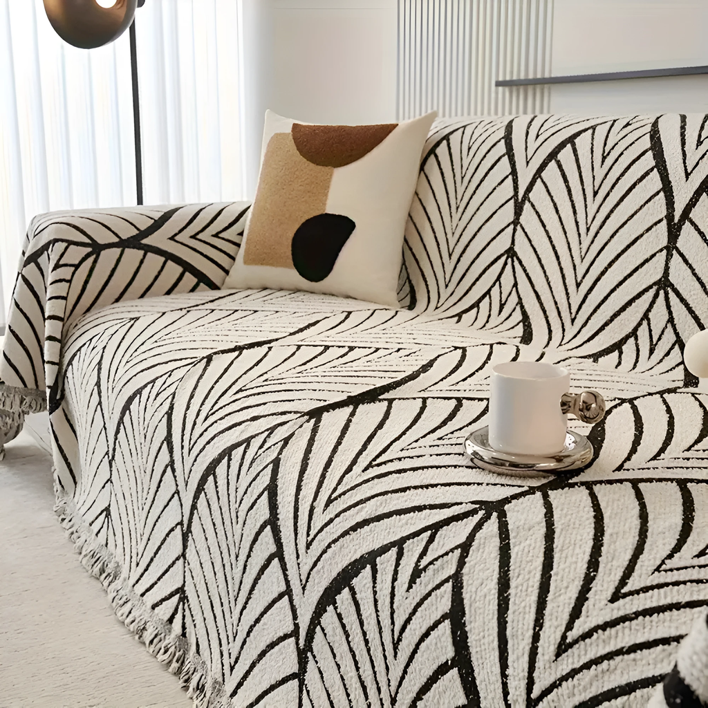 Modern Maple Leaf Sofa Cover by Casa & Beyond
