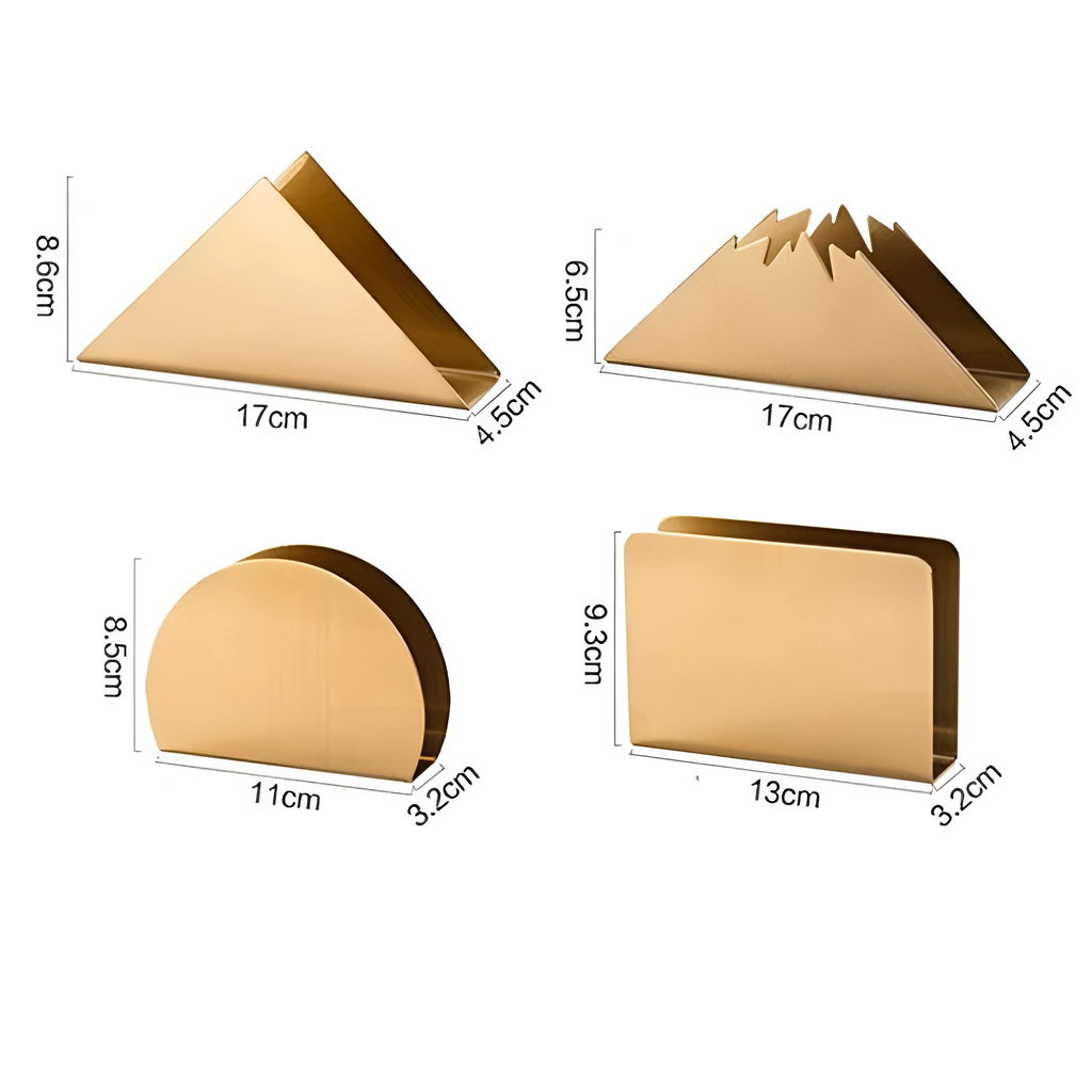 Gold Metallic Napkin Holder by Casa & Beyond