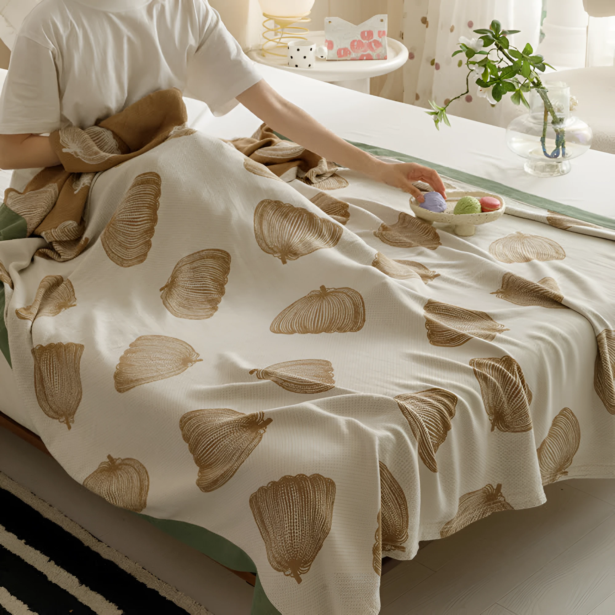 Rural Pumpkin Bamboo Fiber Blanket by Casa & Beyond