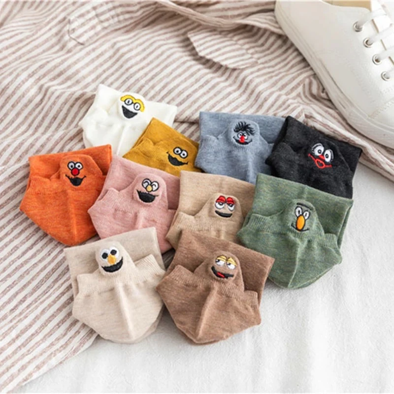 Sesame Street embroidered crew socks (10 pairs) by BowLift