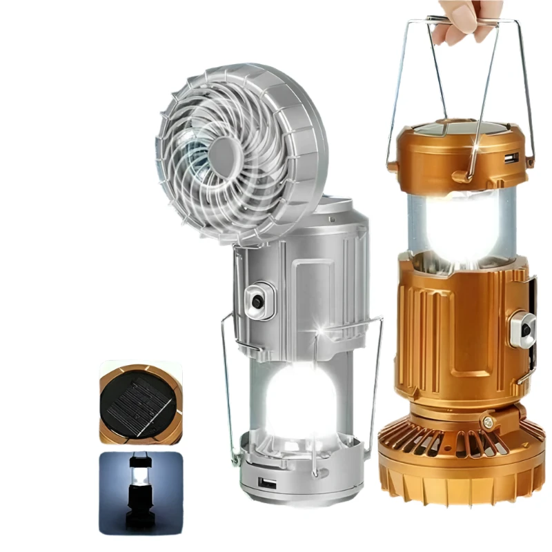 Foldable Light with Built-in Fan and USB Rechargeable Power Bowlift by Bowlift