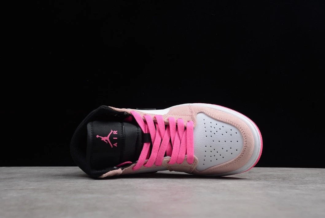 Air Jordan 1 GS Mid Pink Quartz Black by Air Jordan
