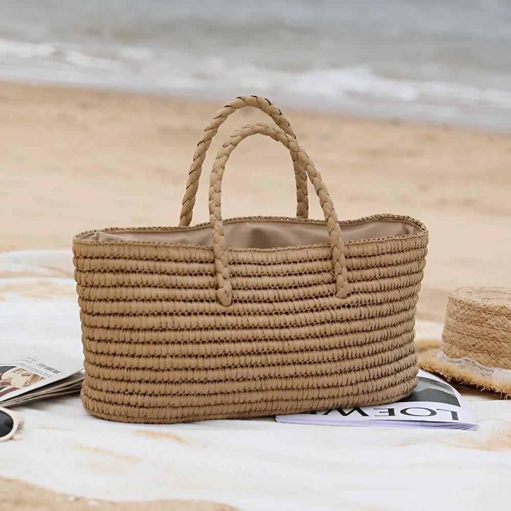 Woven Straw Tote Bag by Casa & Beyond