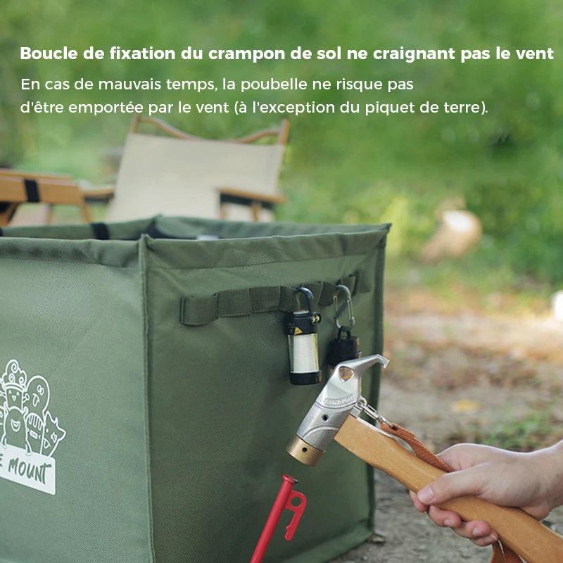 Foldable multifunctional trash can for outdoor use by Bowlift