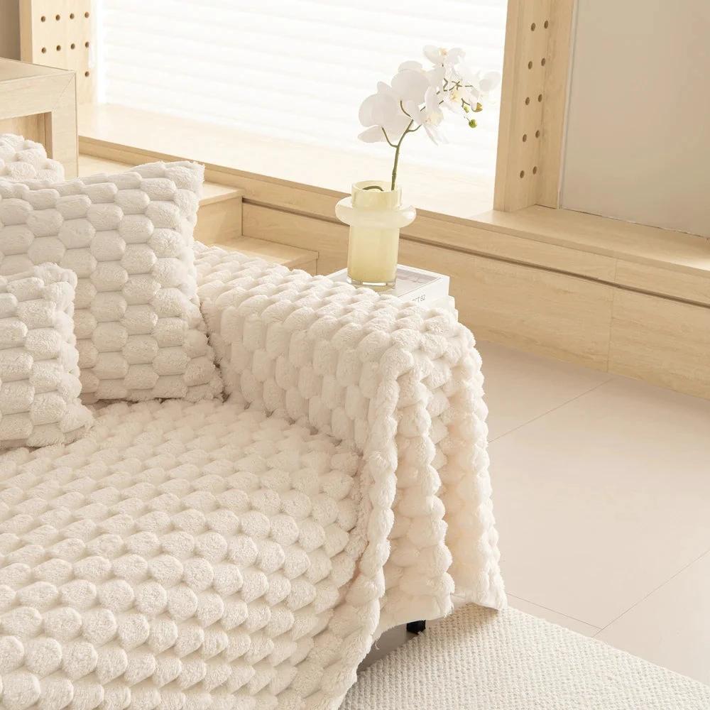 Tufted Rabbit Faux Sofa Cover by Casa & Beyond