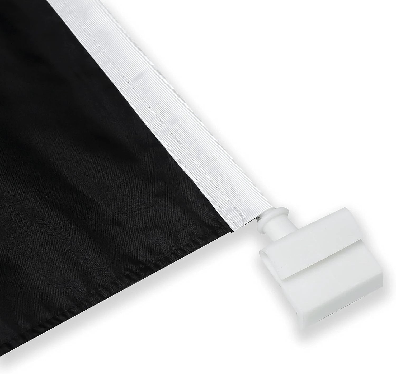 Color Black Flag Car Window Flag of Black Solid color flag 11X18 Inch(28x46cm) 100% Polyester, Strong White Flagpole by flagsshop