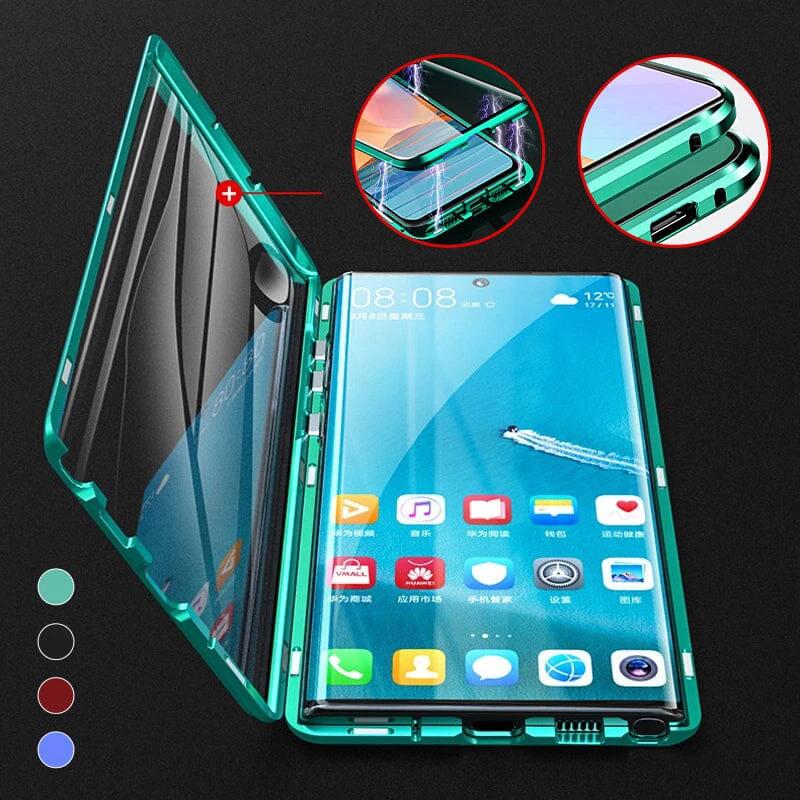 Samsung magnetic tempered glass double-sided phone case by BowLift