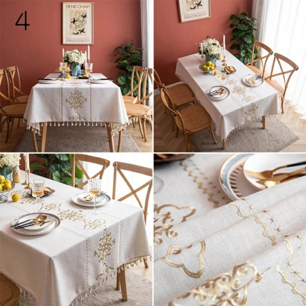 Sorella Luxe Embroidered Tablecloth by Casa & Beyond
