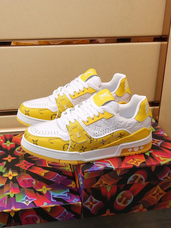 Luxury Trainer Sneakers Shoes #54 Signature Yellow and White by Air Jordan