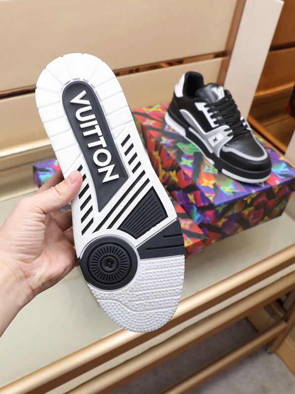 Luxury Virgil Trainer Sneakers Shoes #54 Signature Black Grey Monogram by Air Jordan