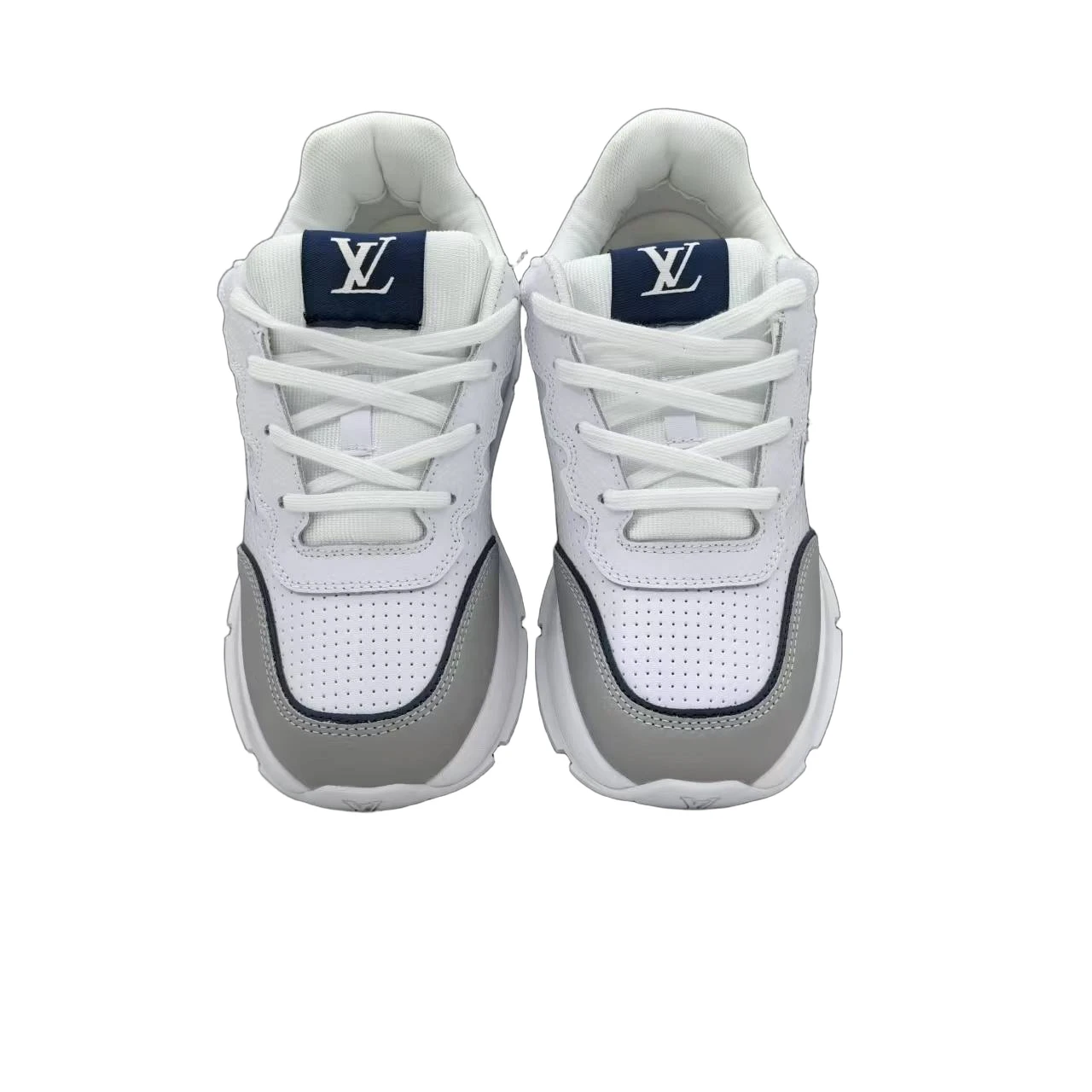 Luxury Lou Paris Classic Trainers Navy Blue White Shoes Sneakers by Air Jordan