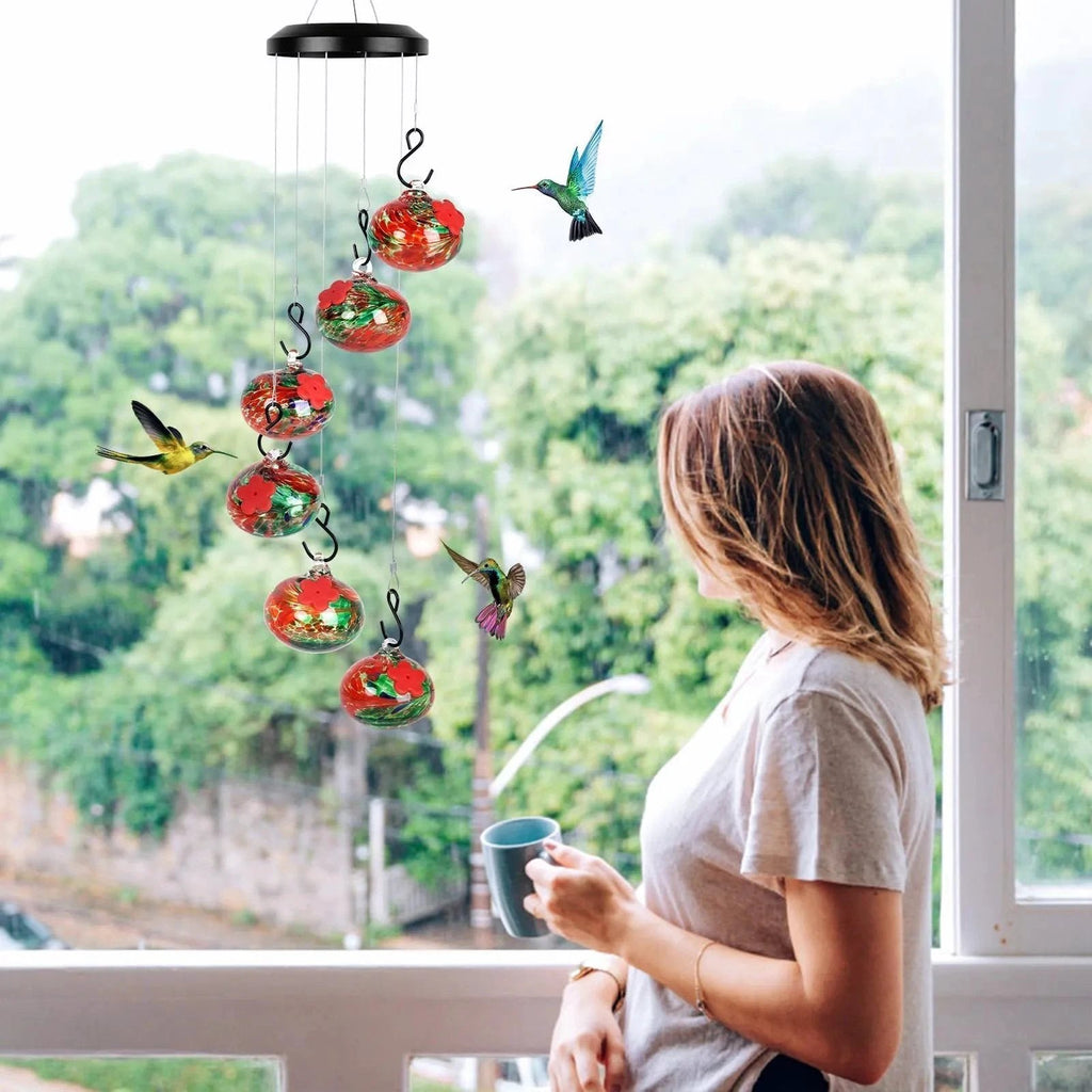 New Charming Wind Chimes Hummingbird feeders Garden Decor by BowLift