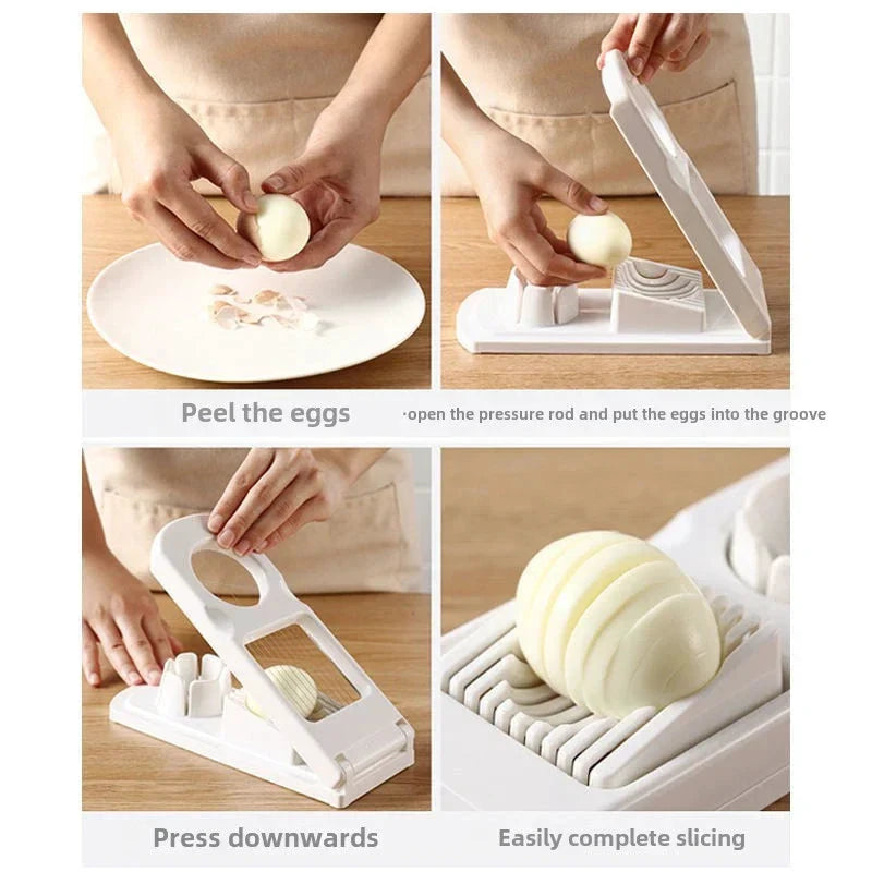 2in1 Egg Slicer Multifunctional Stainless Steel Slice Dice Kitchen Tool by Bowlift
