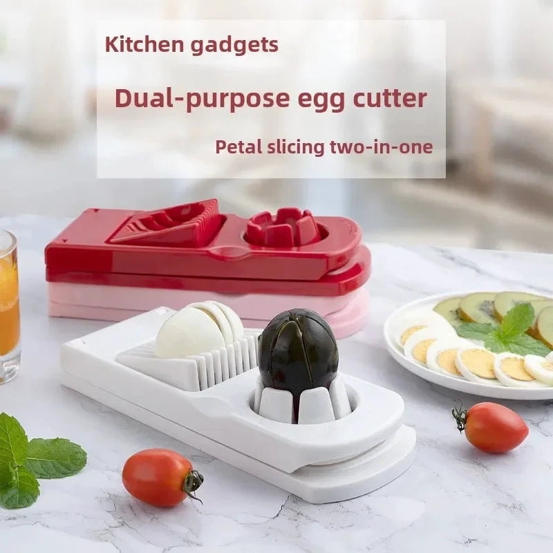 2in1 Egg Slicer Multifunctional Stainless Steel Slice Dice Kitchen Tool by Bowlift