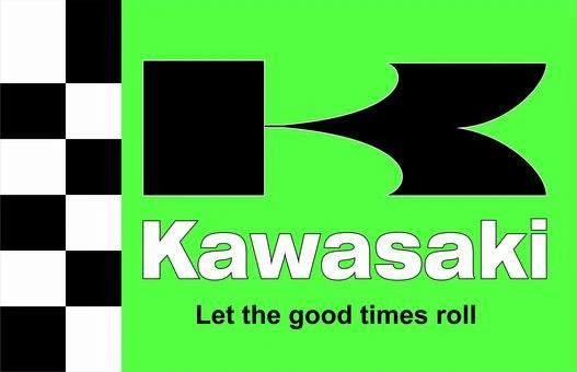 Kawasaki Checkered Flag-3x5 FT-100% polyester Banner by flagsshop